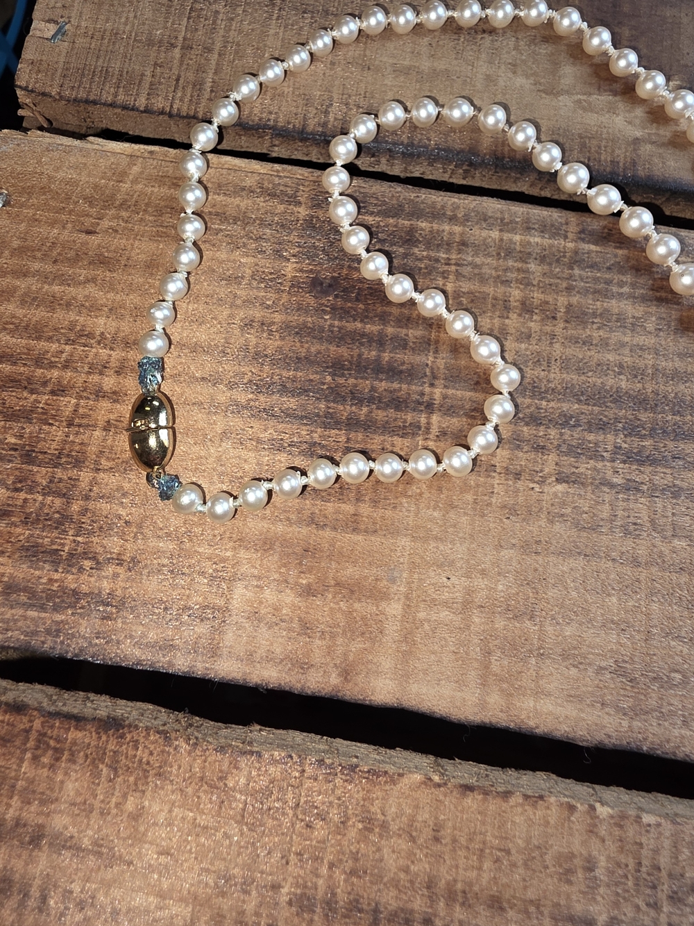 Vintage Monet Faux Pearl Long Necklace - Picture 4 of 6